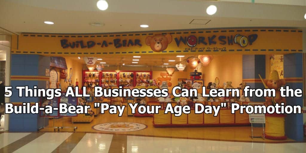 build a bear pay your age